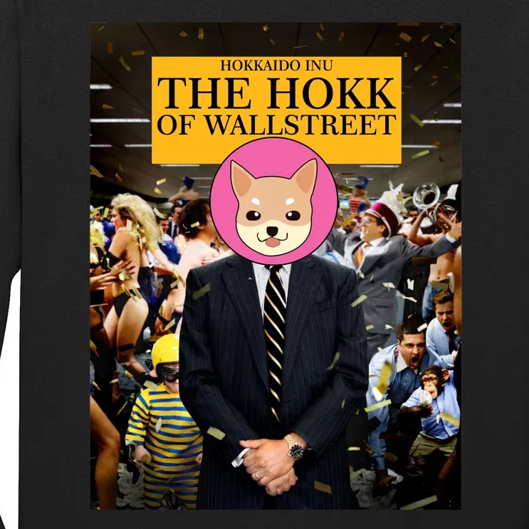 The Hokk of Wallstreet Hokkaido Inu Coin Crypto Currency Tall Long Sleeve T-Shirt