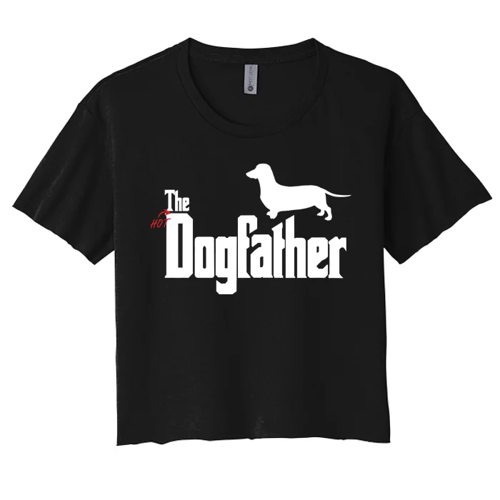 The Hot Dog DogFather Women's Crop Top Tee