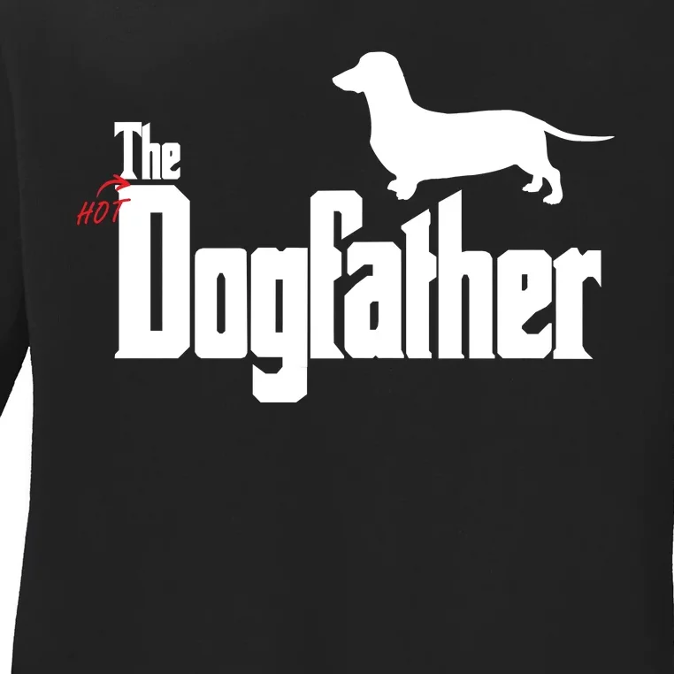 The Hot Dog DogFather Ladies Long Sleeve Shirt