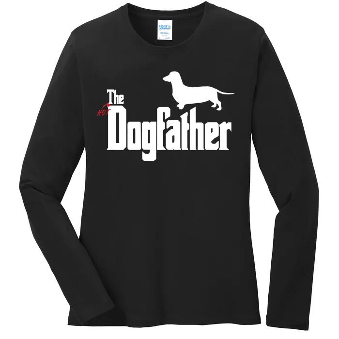 The Hot Dog DogFather Ladies Long Sleeve Shirt