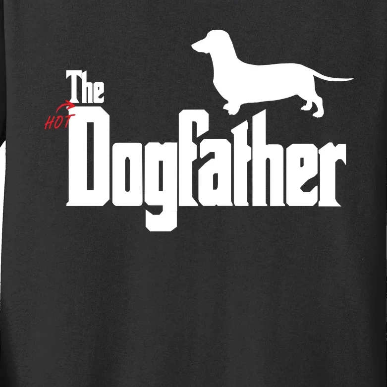 The Hot Dog DogFather Kids Long Sleeve Shirt