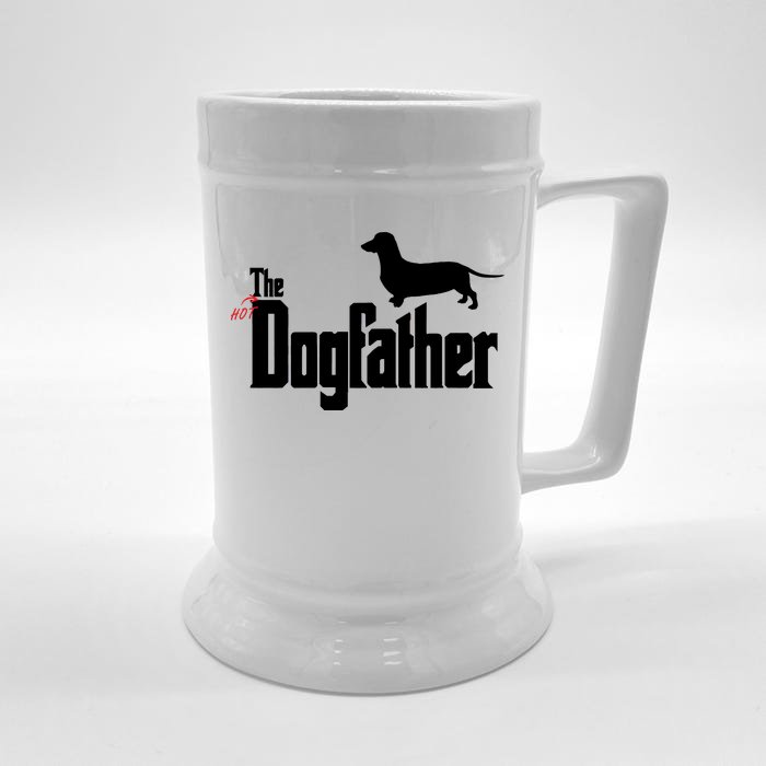 The Hot Dog DogFather Front & Back Beer Stein