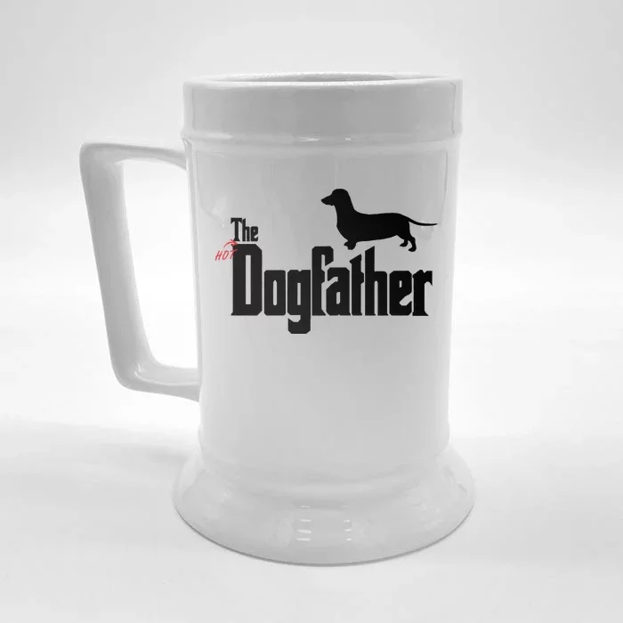 The Hot Dog DogFather Front & Back Beer Stein