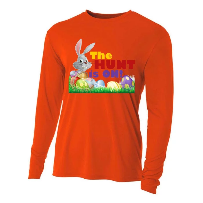 The Hunt is On! Easter Rabbit Egg Hunt Cooling Performance Long Sleeve Crew