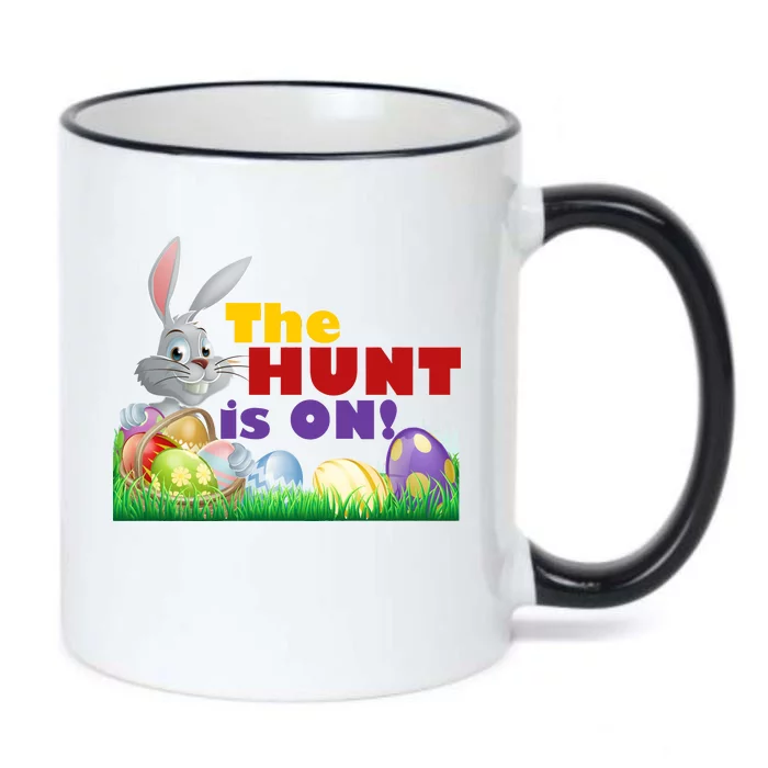 The Hunt is On! Easter Rabbit Egg Hunt Black Color Changing Mug