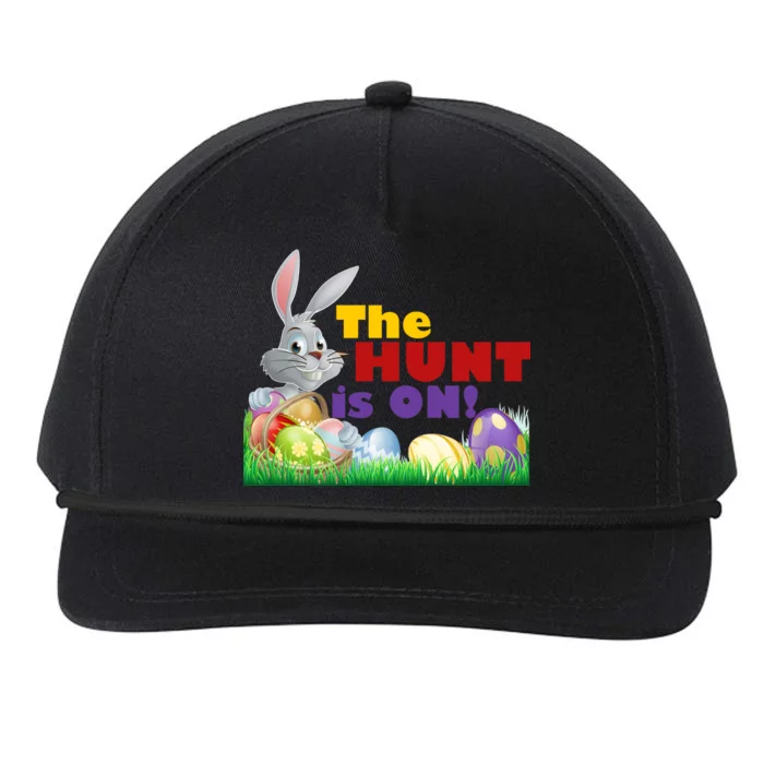 The Hunt is On! Easter Rabbit Egg Hunt Snapback Five-Panel Rope Hat