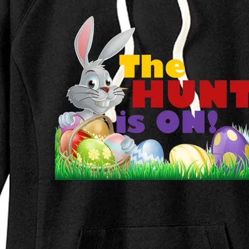 The Hunt is On! Easter Rabbit Egg Hunt Women's Fleece Hoodie