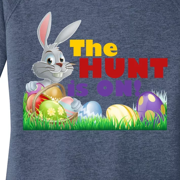 The Hunt is On! Easter Rabbit Egg Hunt Women's Perfect Tri Tunic Long Sleeve Shirt