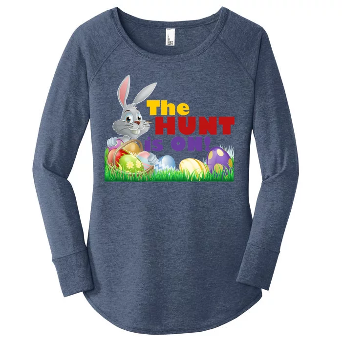 The Hunt is On! Easter Rabbit Egg Hunt Women's Perfect Tri Tunic Long Sleeve Shirt