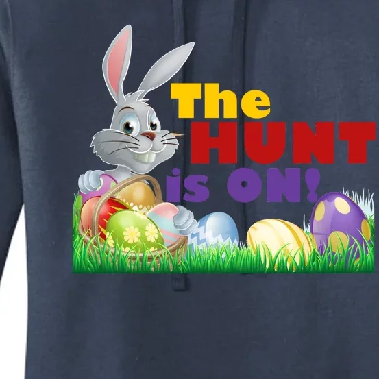 The Hunt is On! Easter Rabbit Egg Hunt Women's Pullover Hoodie