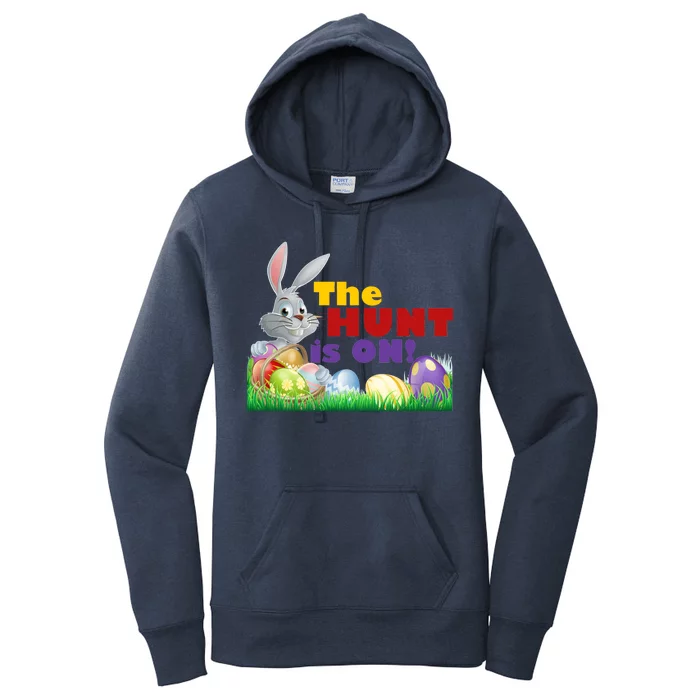 The Hunt is On! Easter Rabbit Egg Hunt Women's Pullover Hoodie