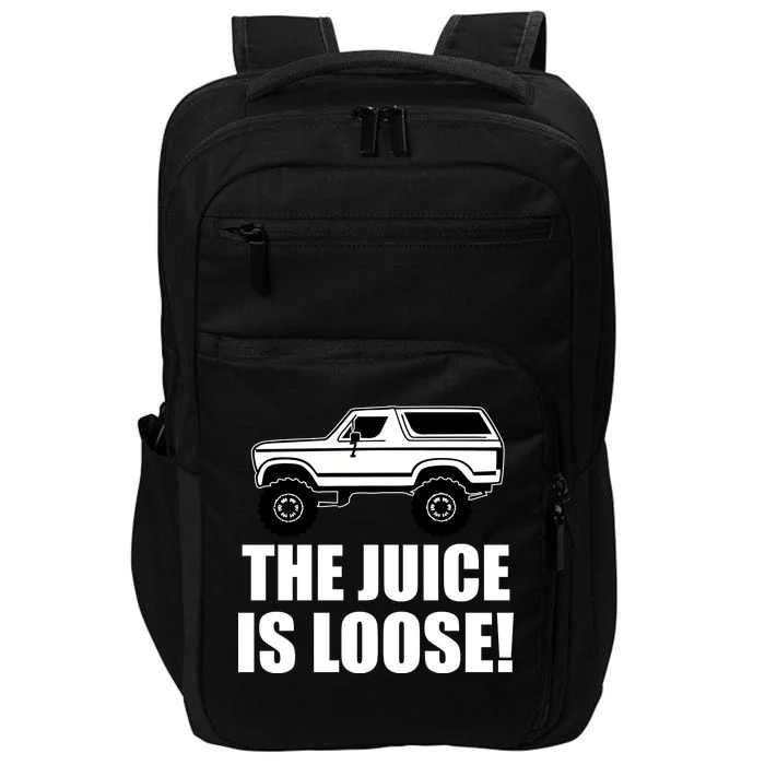 The Juice is Loose White Bronco Funny Impact Tech Backpack