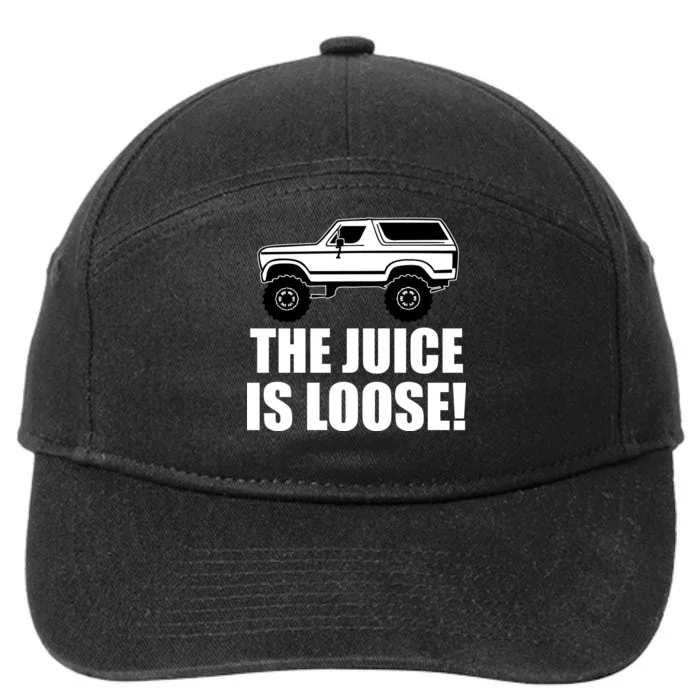 The Juice is Loose White Bronco Funny 7-Panel Snapback Hat