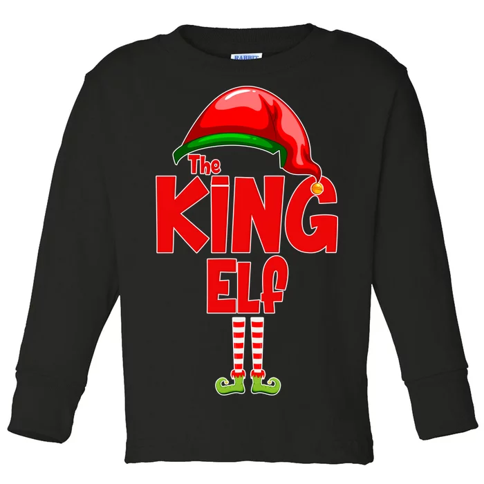 The King Elf Christmas Toddler Long Sleeve Shirt