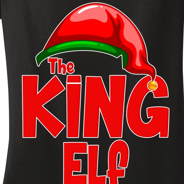 The King Elf Christmas Women's V-Neck T-Shirt