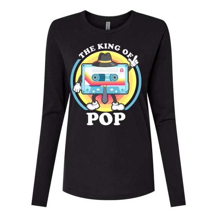 The King of Pop Retro Cassette Tape Womens Cotton Relaxed Long Sleeve T-Shirt