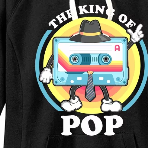 The King of Pop Retro Cassette Tape Women's Fleece Hoodie