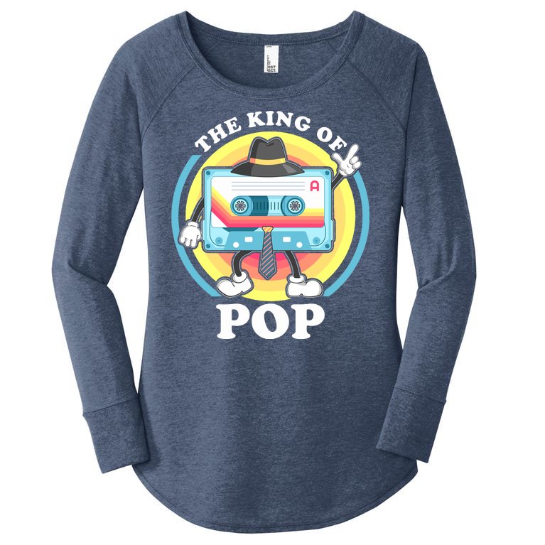 The King of Pop Retro Cassette Tape Women’s Perfect Tri Tunic Long Sleeve Shirt