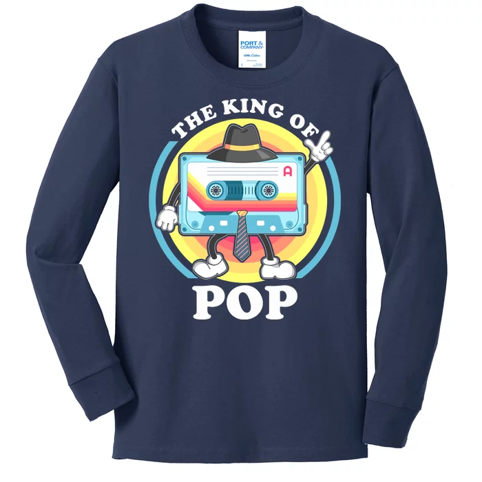 The King of Pop Retro Cassette Tape Kids Long Sleeve Shirt