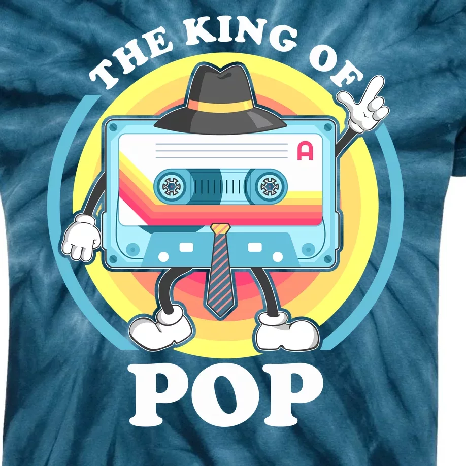 The King of Pop Retro Cassette Tape Kids Tie-Dye T-Shirt