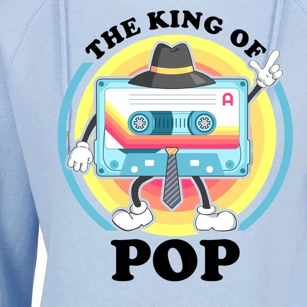 The King of Pop Retro Cassette Tape Womens Funnel Neck Pullover Hood