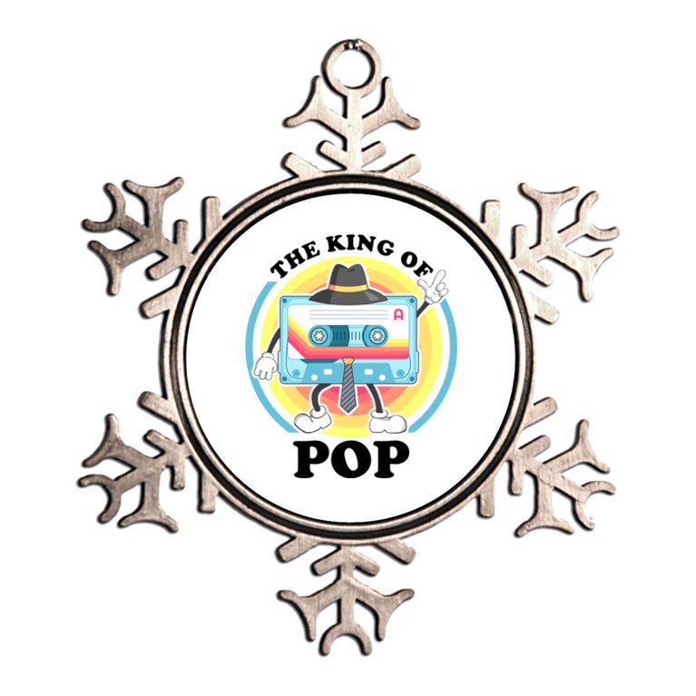 The King of Pop Retro Cassette Tape Metallic Star Ornament