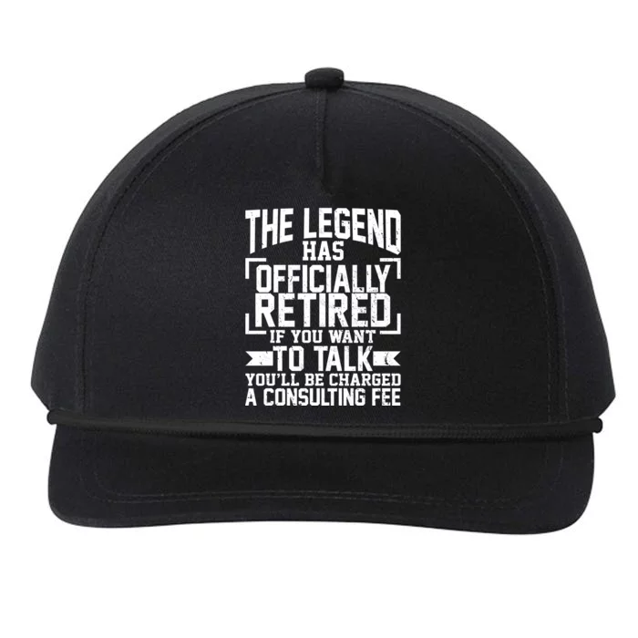 The Legend Has Officially Retired Snapback Five-Panel Rope Hat