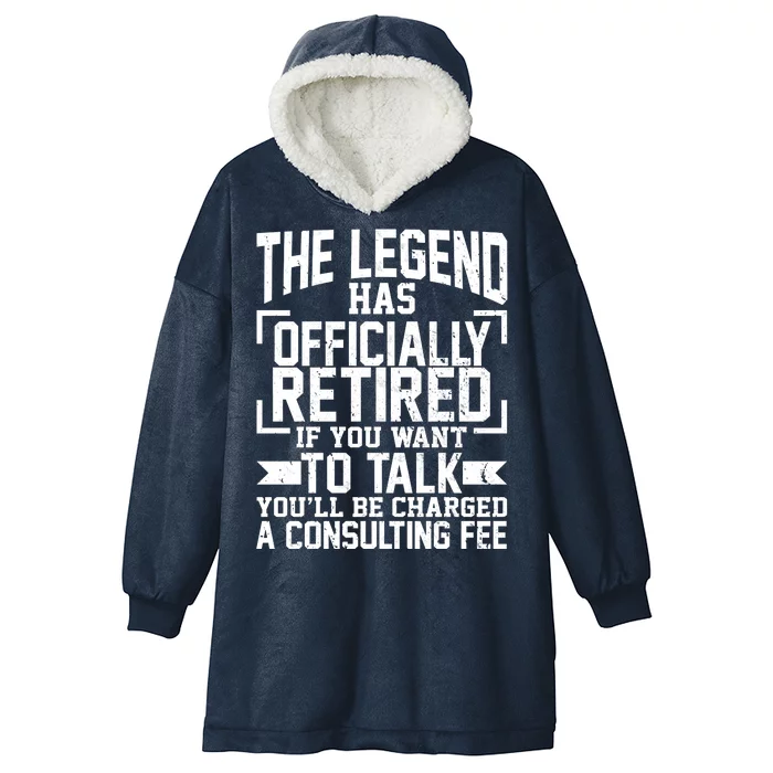 The Legend Has Officially Retired Hooded Wearable Blanket