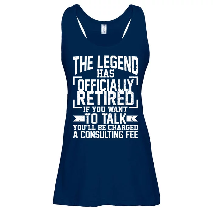 The Legend Has Officially Retired Ladies Essential Flowy Tank