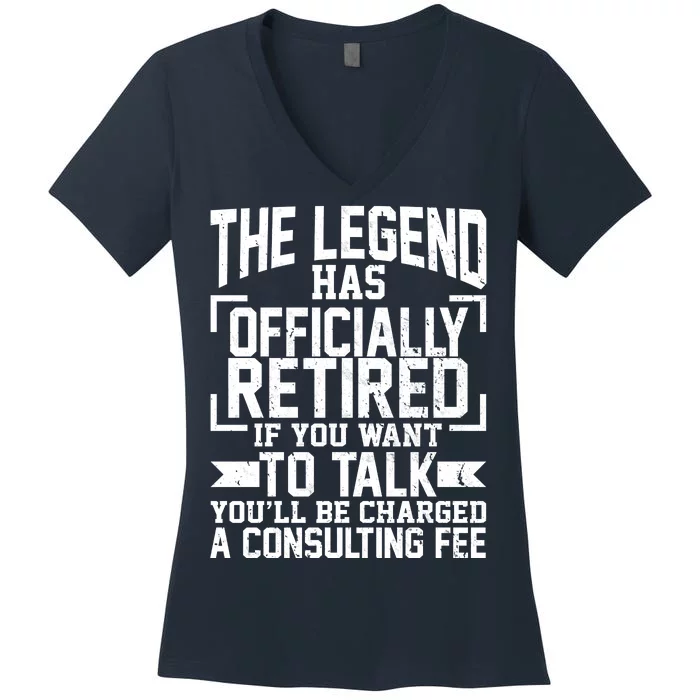 The Legend Has Officially Retired Women's V-Neck T-Shirt