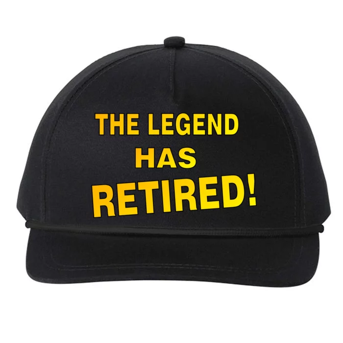 The Legend Has Retired Snapback Five-Panel Rope Hat