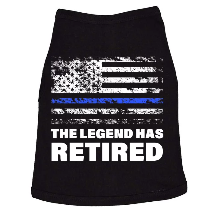 The Legend Has Retired Blue Thin Line Doggie Tank