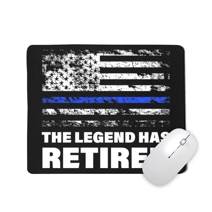 The Legend Has Retired Blue Thin Line Mousepad