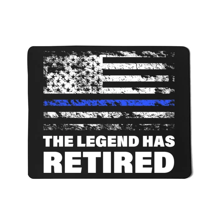 The Legend Has Retired Blue Thin Line Mousepad