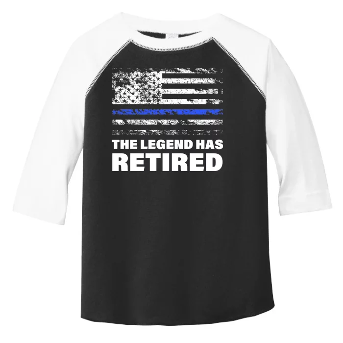 The Legend Has Retired Blue Thin Line Toddler Fine Jersey T-Shirt