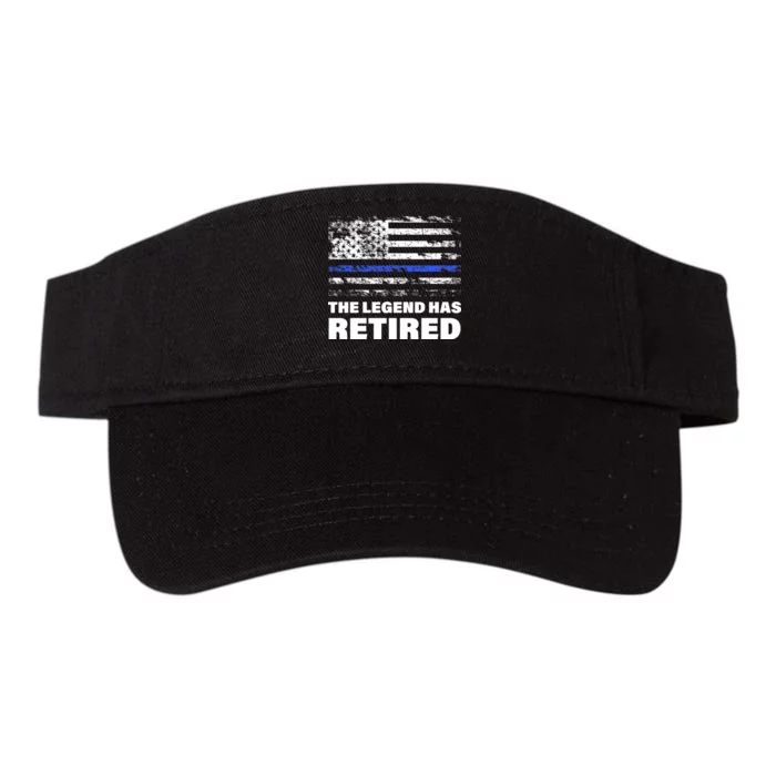 The Legend Has Retired Blue Thin Line Valucap Bio-Washed Visor