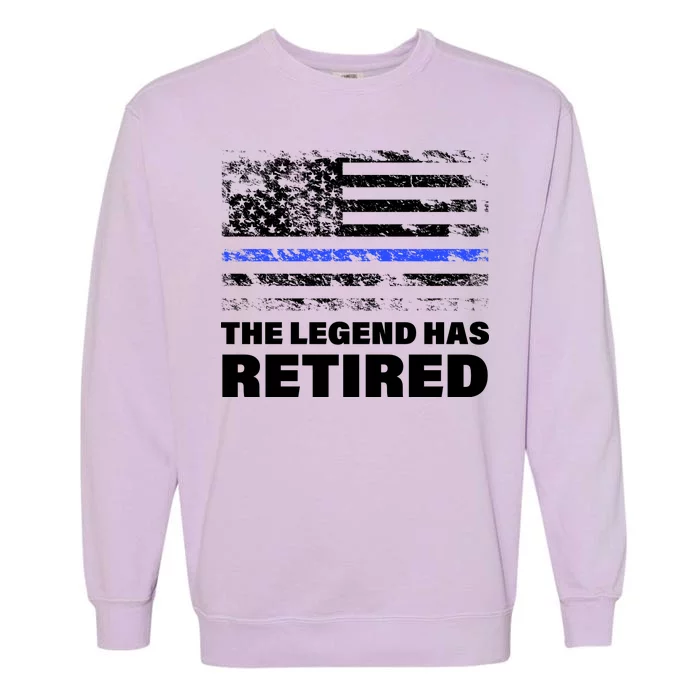 The Legend Has Retired Blue Thin Line Garment-Dyed Sweatshirt