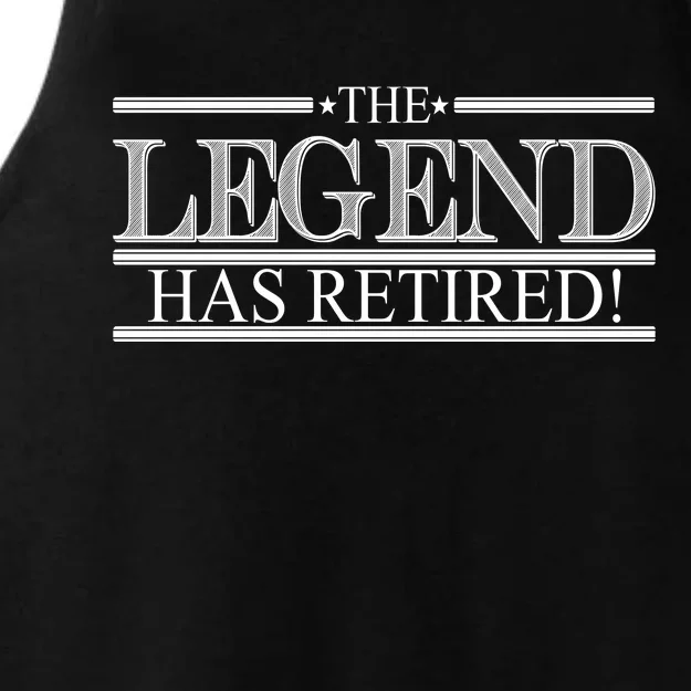 The Legend Has Retired! Funny Retirement Ladies Tri-Blend Wicking Tank