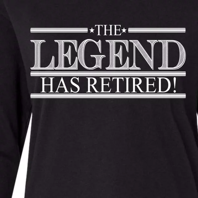 The Legend Has Retired! Funny Retirement Womens Cotton Relaxed Long Sleeve T-Shirt