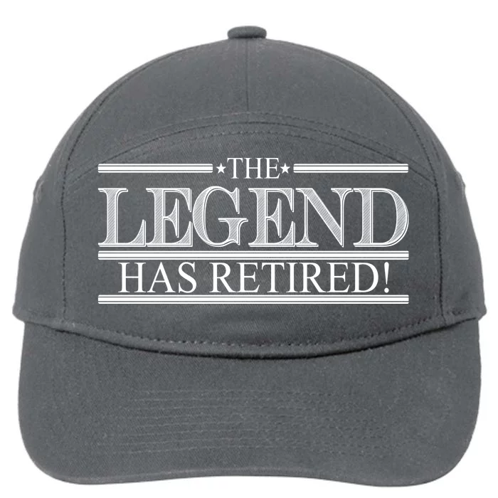 The Legend Has Retired! Funny Retirement 7-Panel Snapback Hat