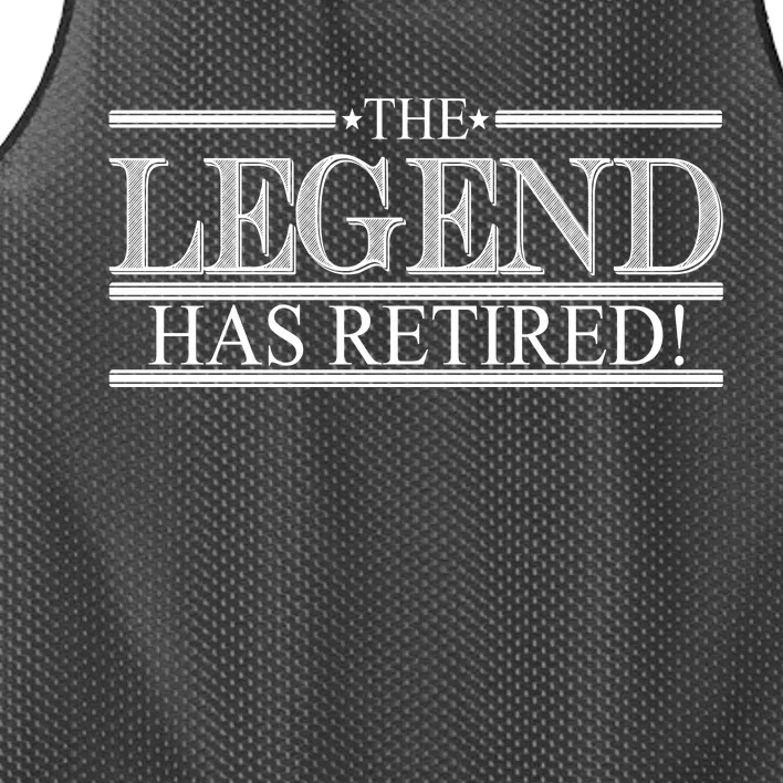 The Legend Has Retired! Funny Retirement Mesh Reversible Basketball Jersey Tank