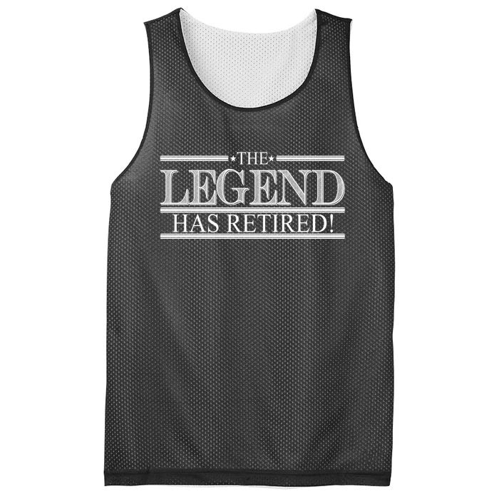 The Legend Has Retired! Funny Retirement Mesh Reversible Basketball Jersey Tank