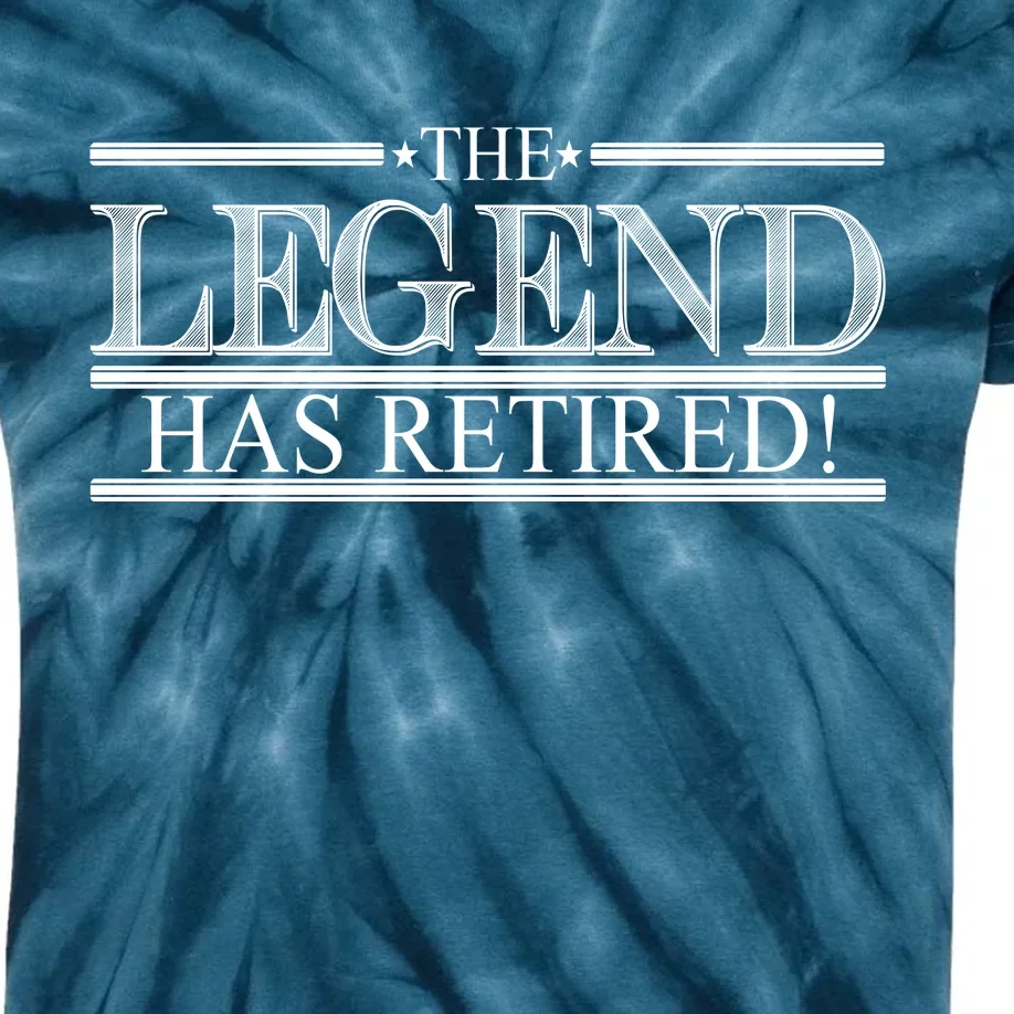 The Legend Has Retired! Funny Retirement Kids Tie-Dye T-Shirt