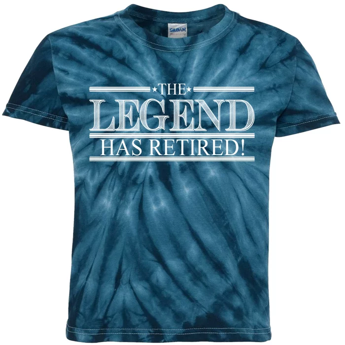 The Legend Has Retired! Funny Retirement Kids Tie-Dye T-Shirt