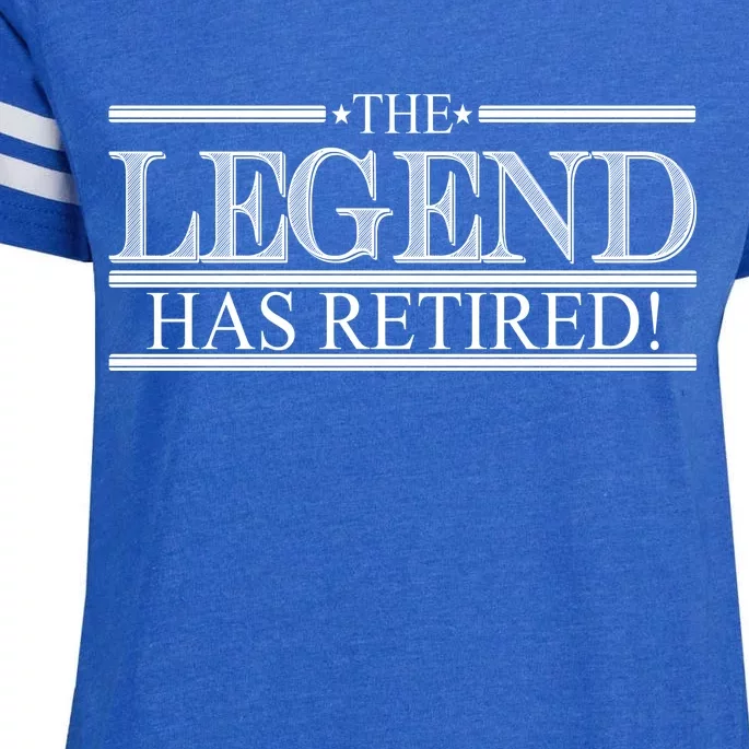 The Legend Has Retired! Funny Retirement Enza Ladies Jersey Football T-Shirt