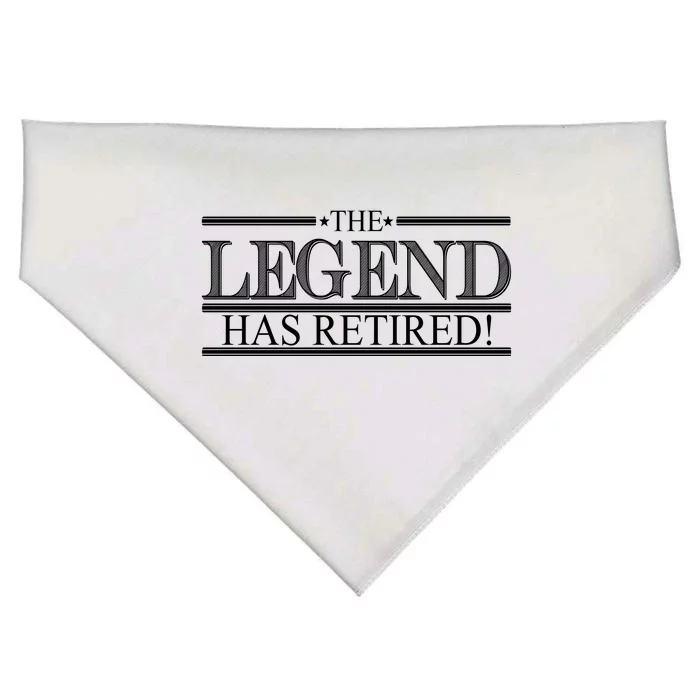 The Legend Has Retired! Funny Retirement USA-Made Doggie Bandana