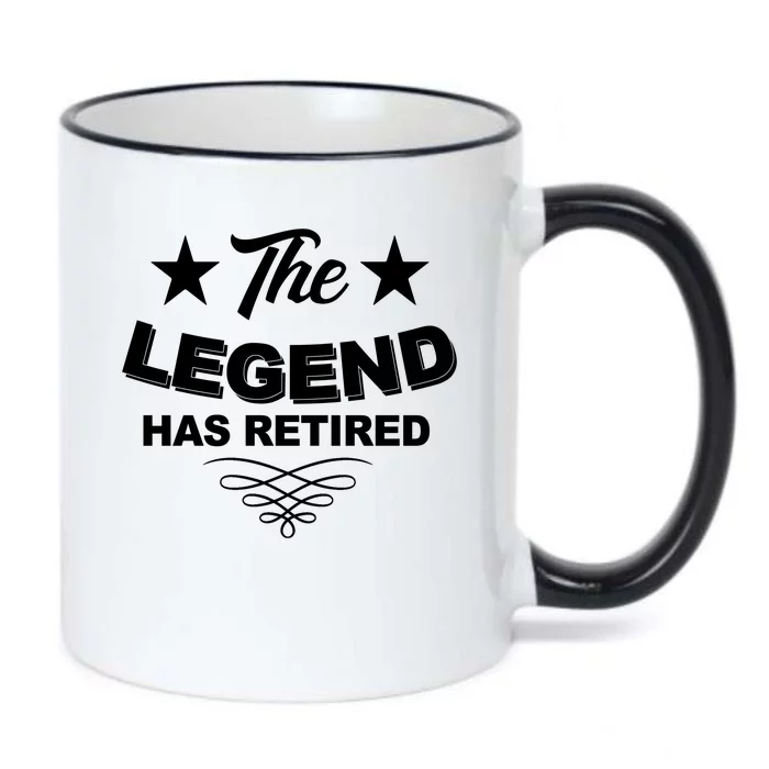 The Legend Has Retired Funny Retirement Gift Black Color Changing Mug