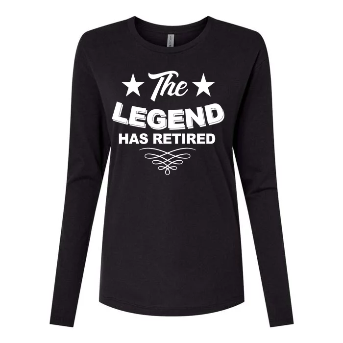 The Legend Has Retired Funny Retirement Gift Womens Cotton Relaxed Long Sleeve T-Shirt