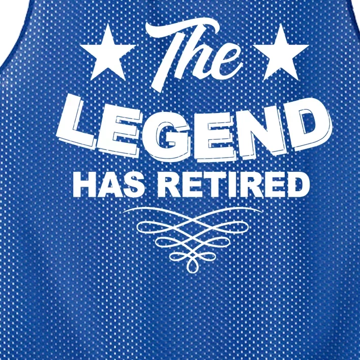 The Legend Has Retired Funny Retirement Gift Mesh Reversible Basketball Jersey Tank