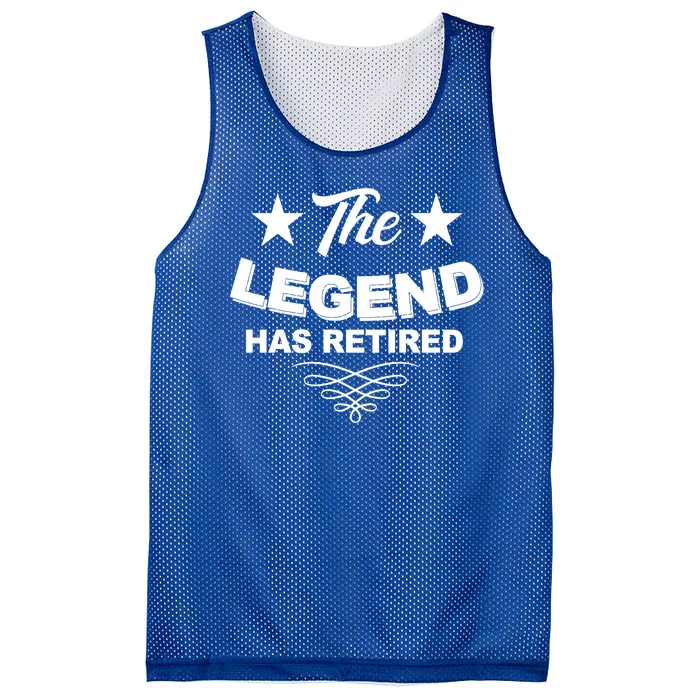 The Legend Has Retired Funny Retirement Gift Mesh Reversible Basketball Jersey Tank